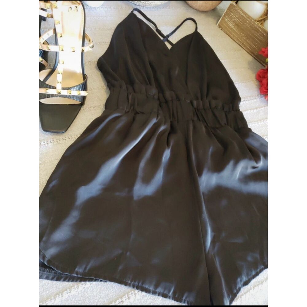 Woman’s Black Polyester Romper. - image 2